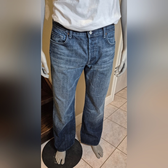7 For All Mankind Men's Relaxed Fit Jeans - Blue - Picture 5 of 15